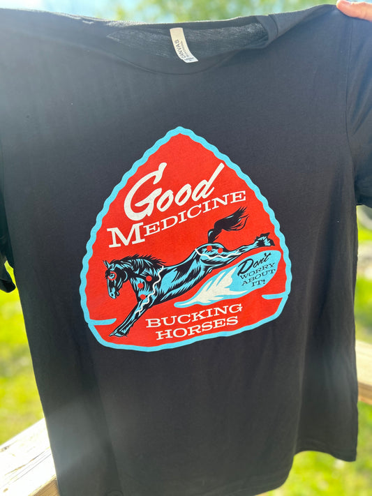 Good Medicine Bucking Horses Prange Arrowhead Tee